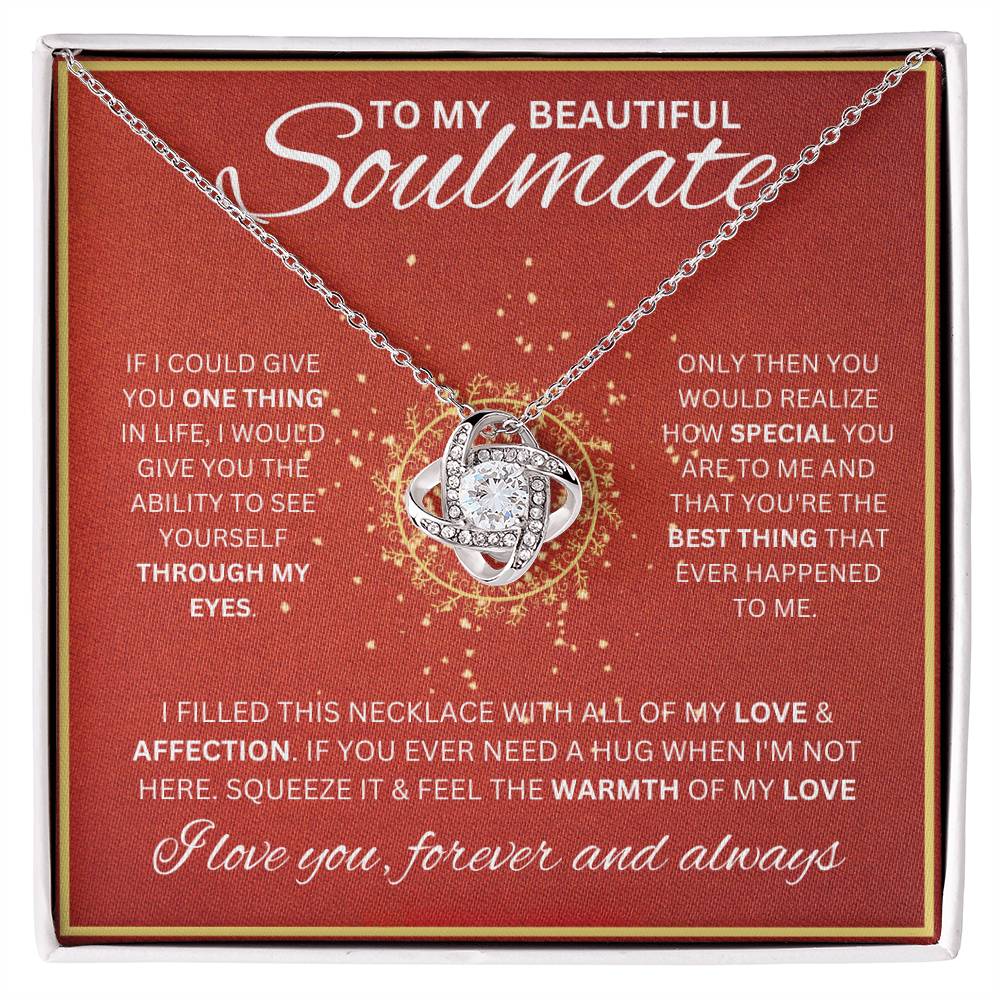 I Love You Forever and Always Soulmate - Love Knot Necklace