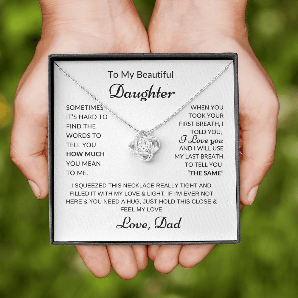 Daughter - First & Last Breath - Love Dad Necklace