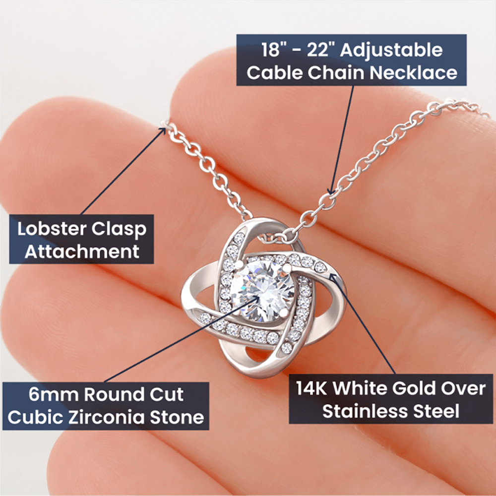 I Love You Forever and Always Soulmate - Love Knot Necklace