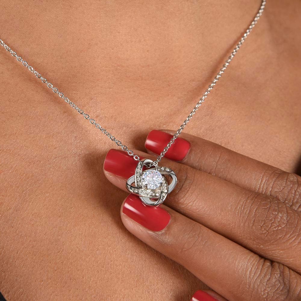 Love Knot | Necklace | Mother of the Bride Gift from Daughter | Mother of the Bride Necklace | from Bride to Mom | To Mom from Bride - BespokeBliss
