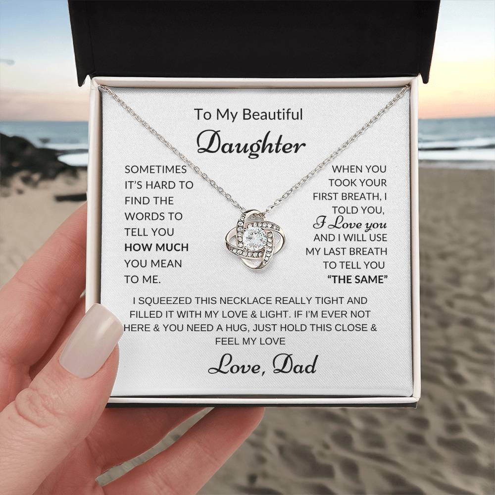 Daughter - First & Last Breath - Love Dad Necklace