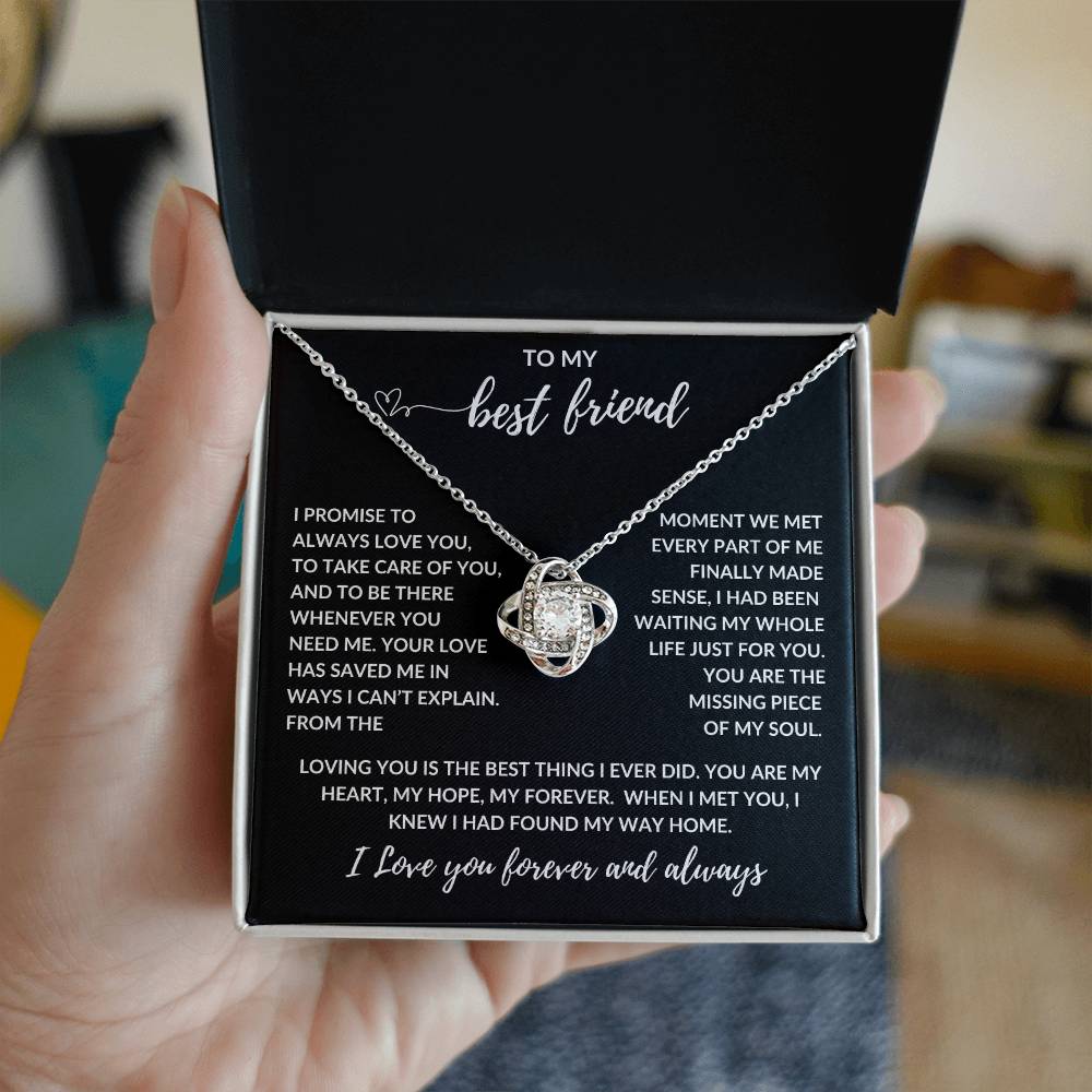 To My Love, My Life, My Best Friend, I Promise to Always Love You | Love Knot, Message Card |
