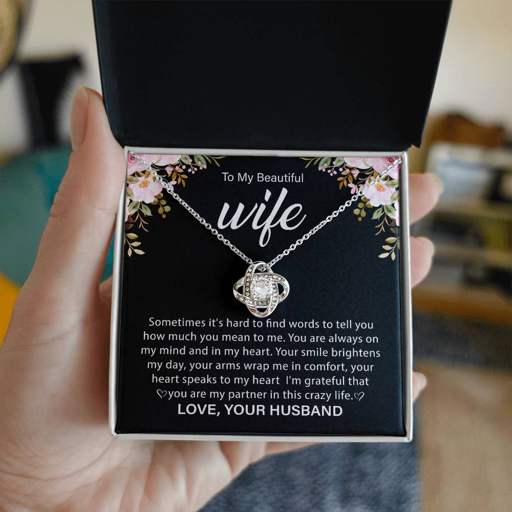 My Beautiful Wife Love Knot Necklace