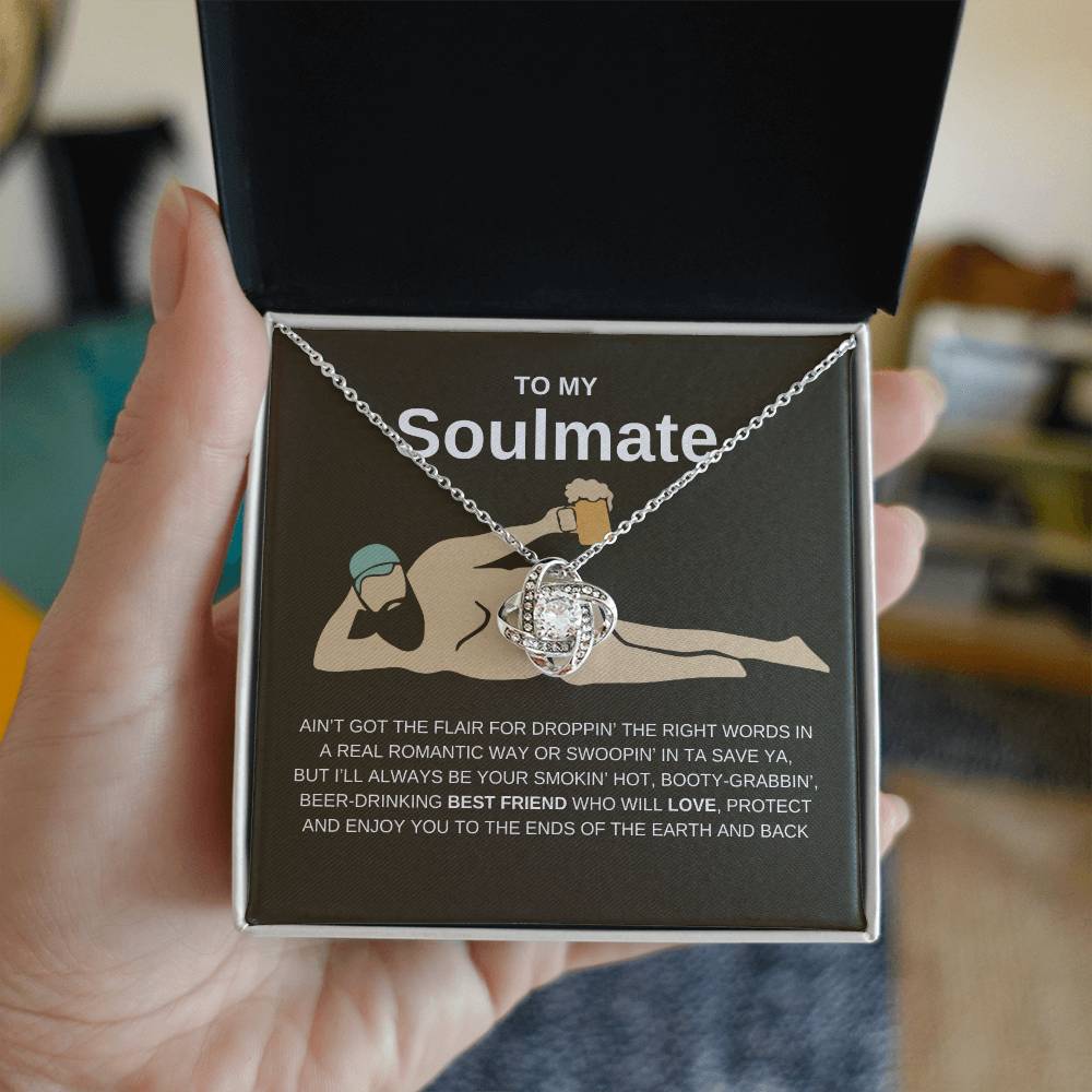 Soulmate Fun Flirty Love You To The ... Love Knot Necklace