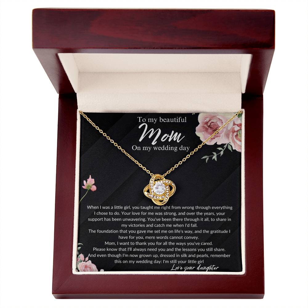 Mother of the Bride Gift from Daughter | Mother of the Bride Necklace from Bride | Eternity Necklace Mom of Bride Gift | To Mom from Bride - BespokeBliss