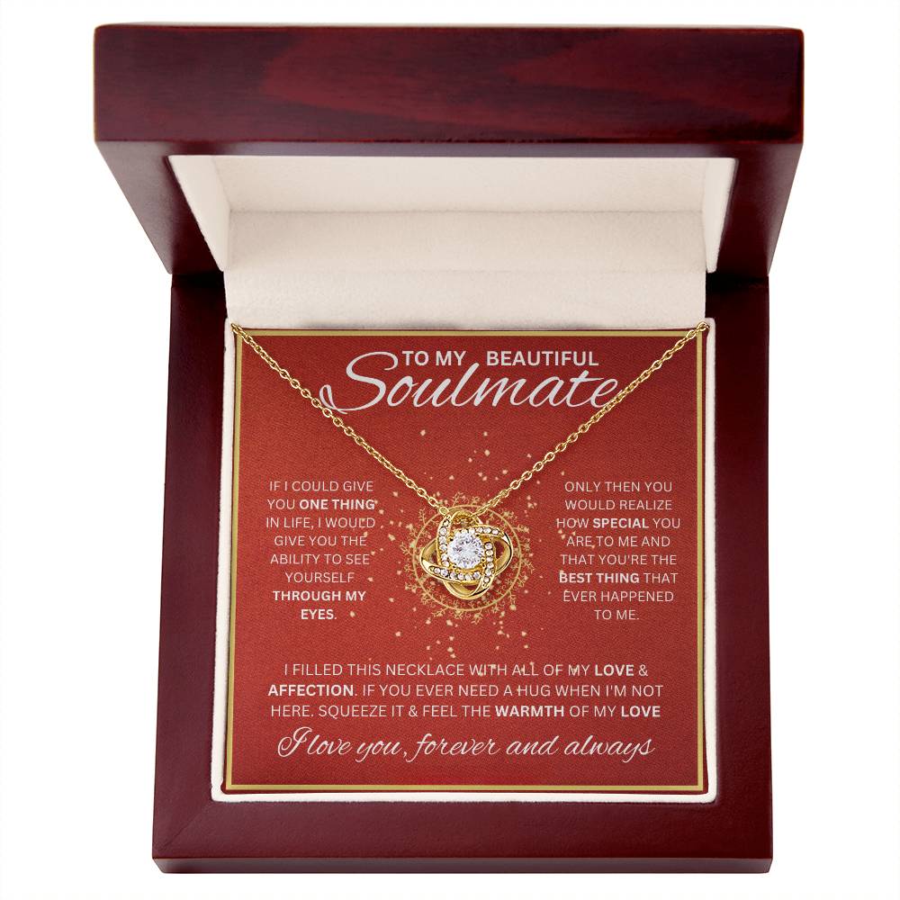 I Love You Forever and Always Soulmate - Love Knot Necklace
