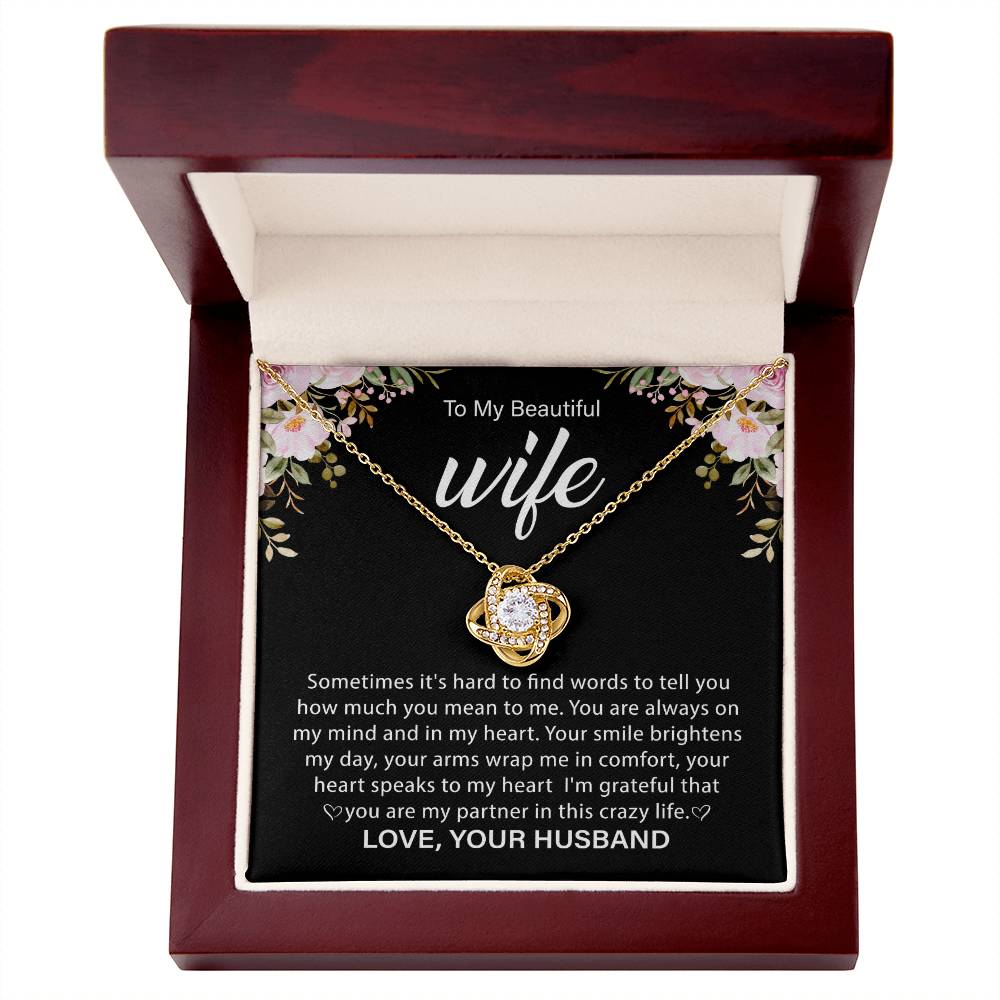 My Beautiful Wife Love Knot Necklace