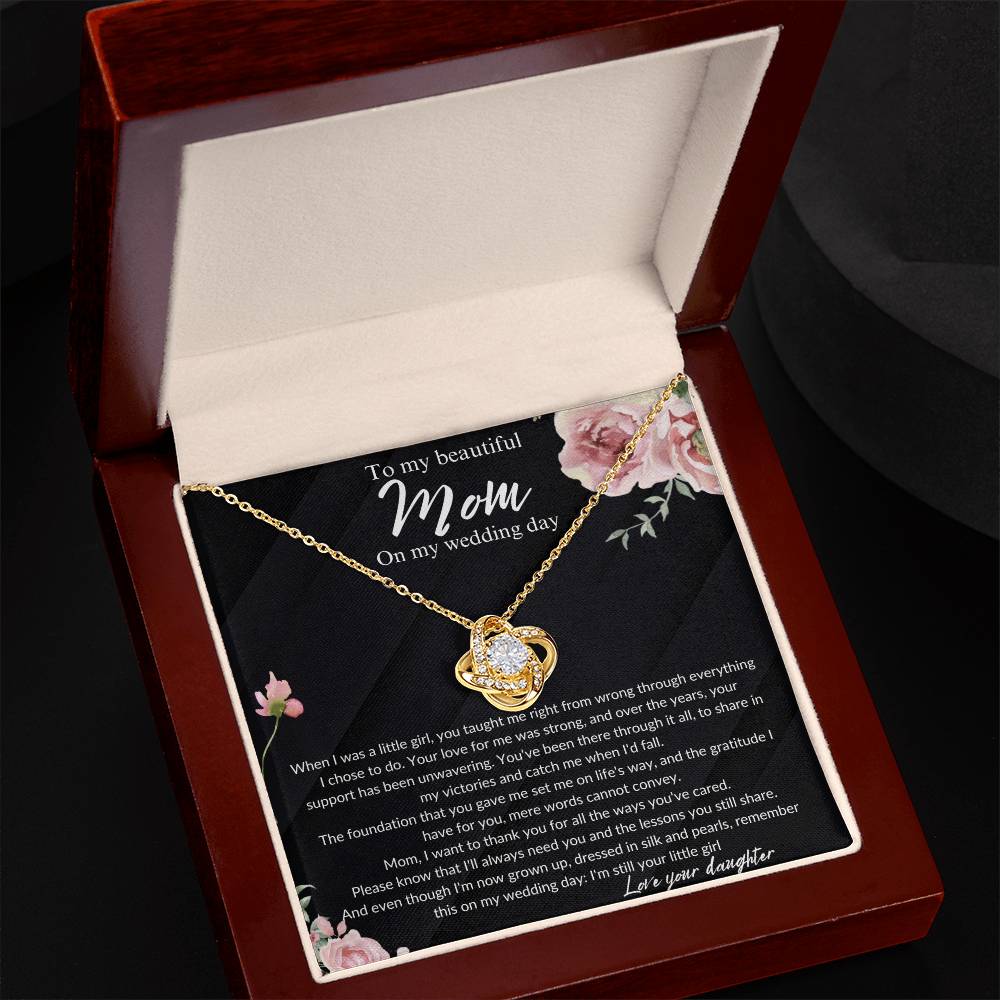 Mother of the Bride Gift from Daughter | Mother of the Bride Necklace from Bride | Eternity Necklace Mom of Bride Gift | To Mom from Bride - BespokeBliss