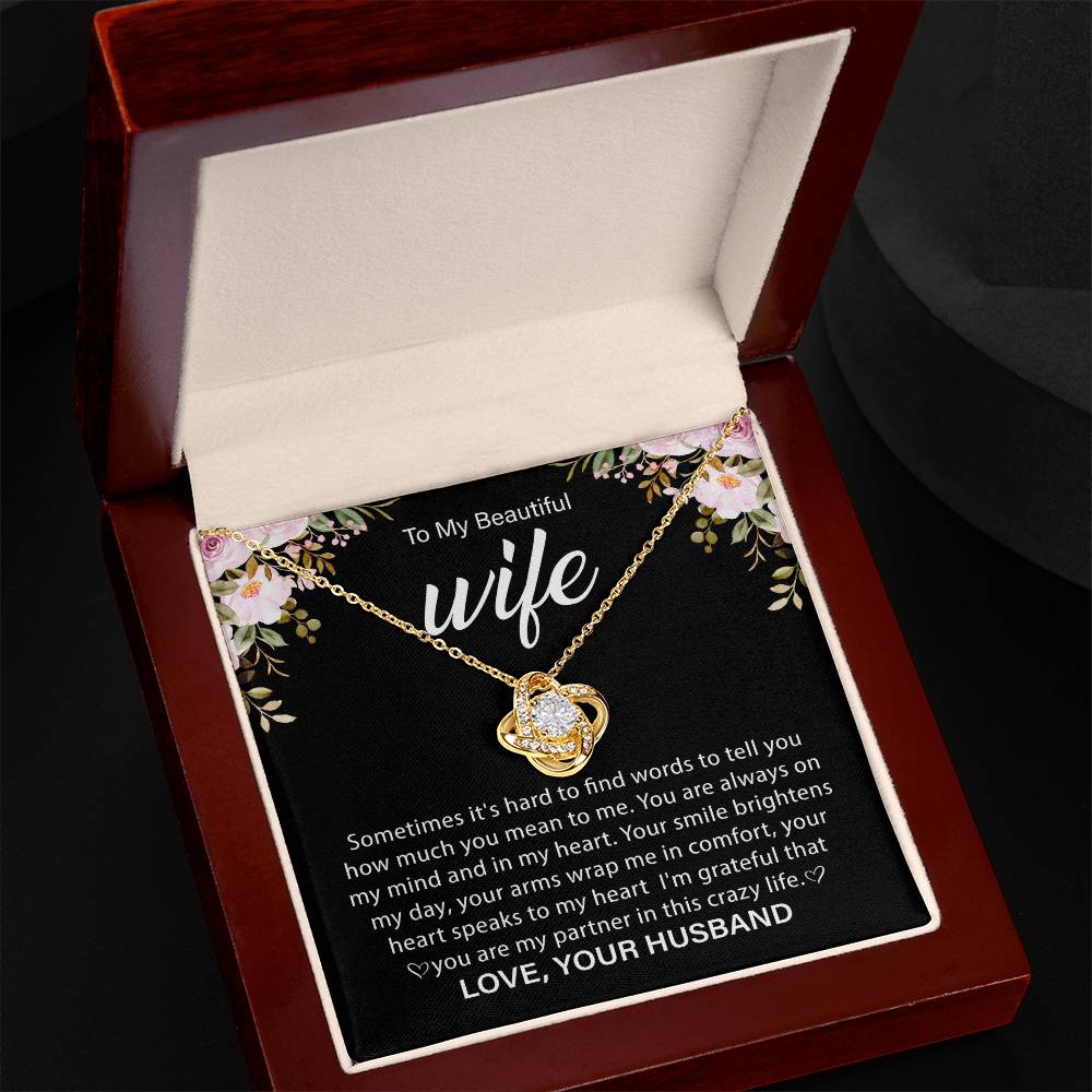 My Beautiful Wife Love Knot Necklace