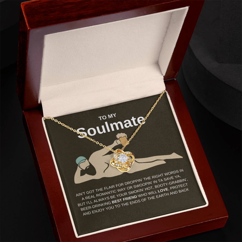 Soulmate Fun Flirty Love You To The ... Love Knot Necklace