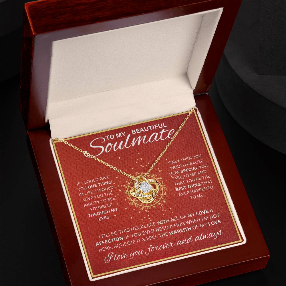 I Love You Forever and Always Soulmate - Love Knot Necklace
