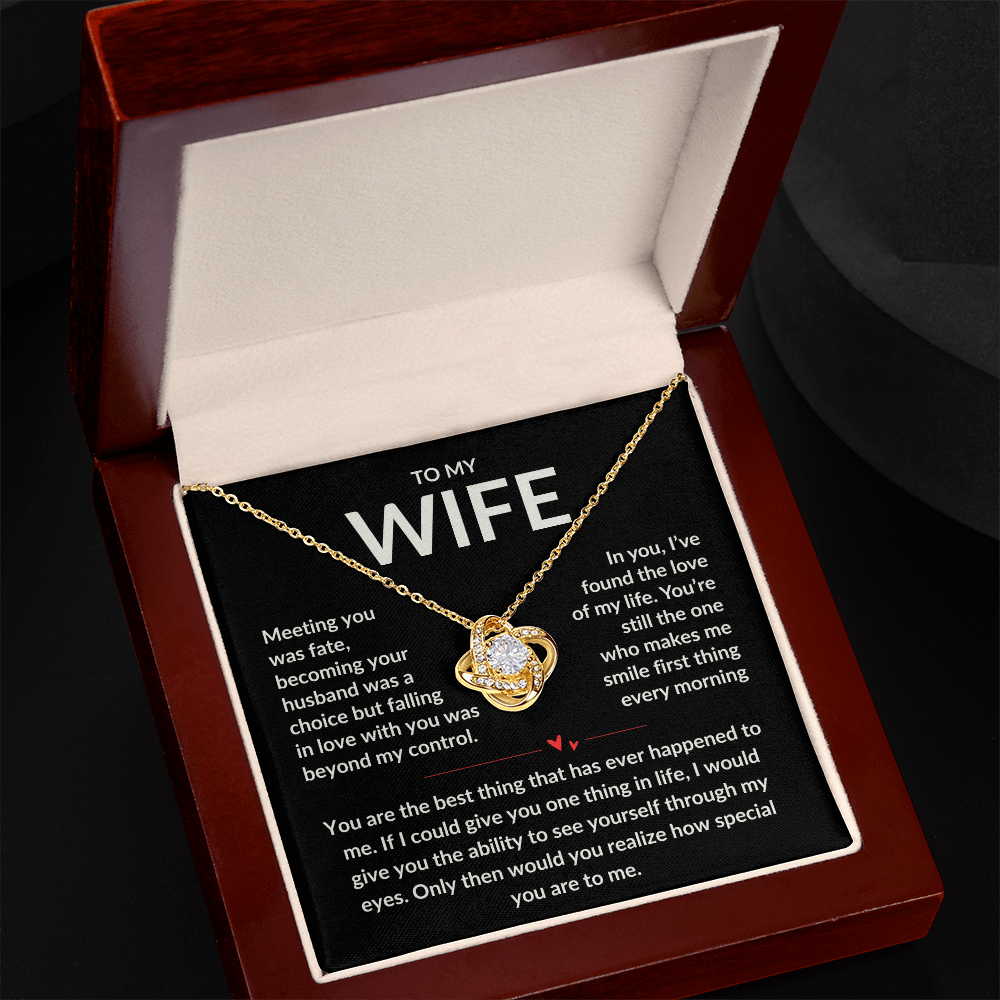 A Gift To The Wife You Adore and Promised to Love Forever Stunning Pendant and Message Card
