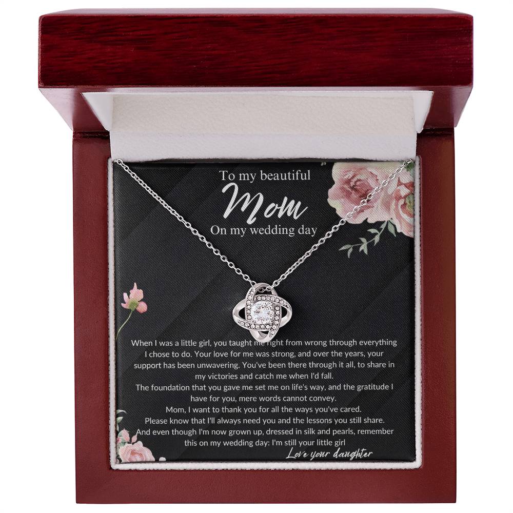 Mother of the Bride Gift from Daughter | Mother of the Bride Necklace from Bride | Eternity Necklace Mom of Bride Gift | To Mom from Bride - BespokeBliss