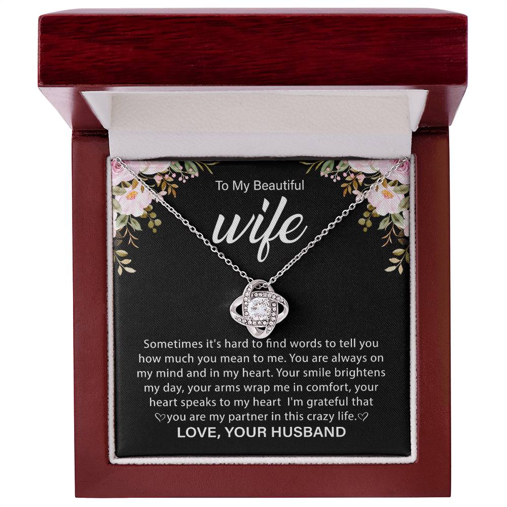 My Beautiful Wife Love Knot Necklace
