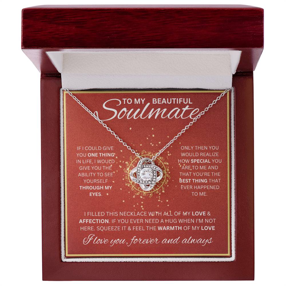 I Love You Forever and Always Soulmate - Love Knot Necklace