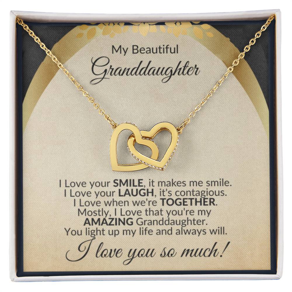 Interlocking Hearts, Granddaughter from Grandparents Necklace for Her