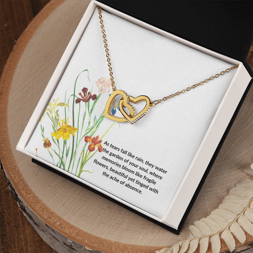 Interlocking Hearts Necklace | True Love Never Dies | In Memorial | Loss of a Loved One | Remembrance - BespokeBliss
