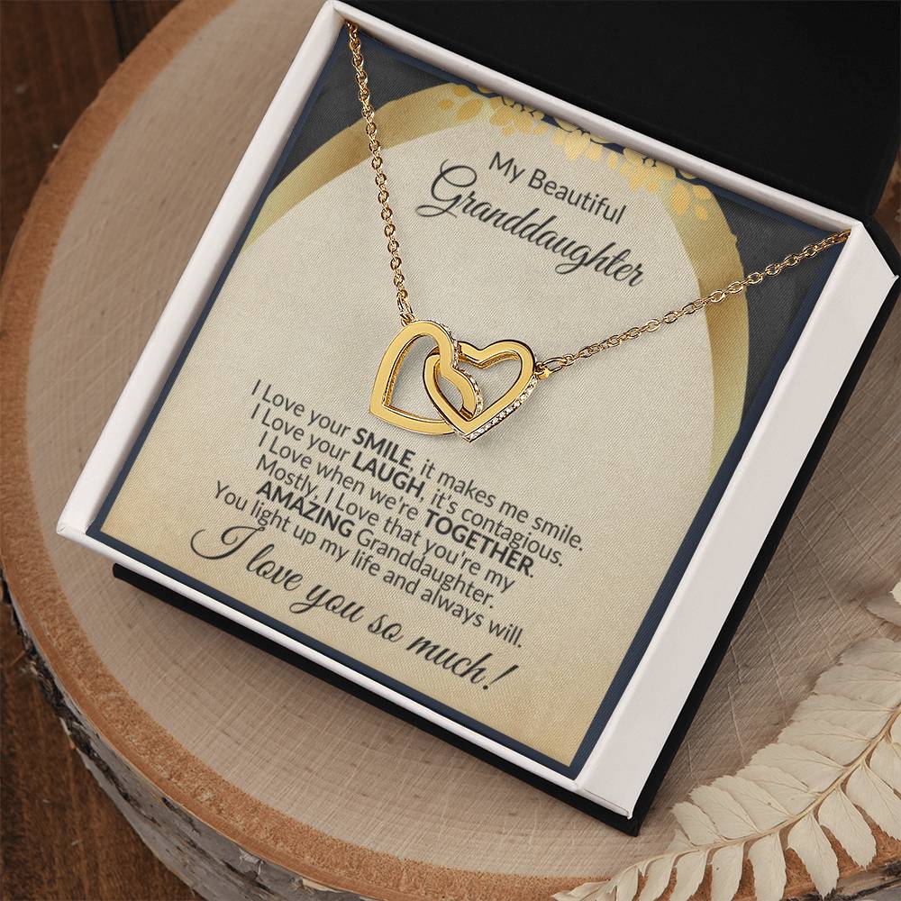 Interlocking Hearts, Granddaughter from Grandparents Necklace for Her