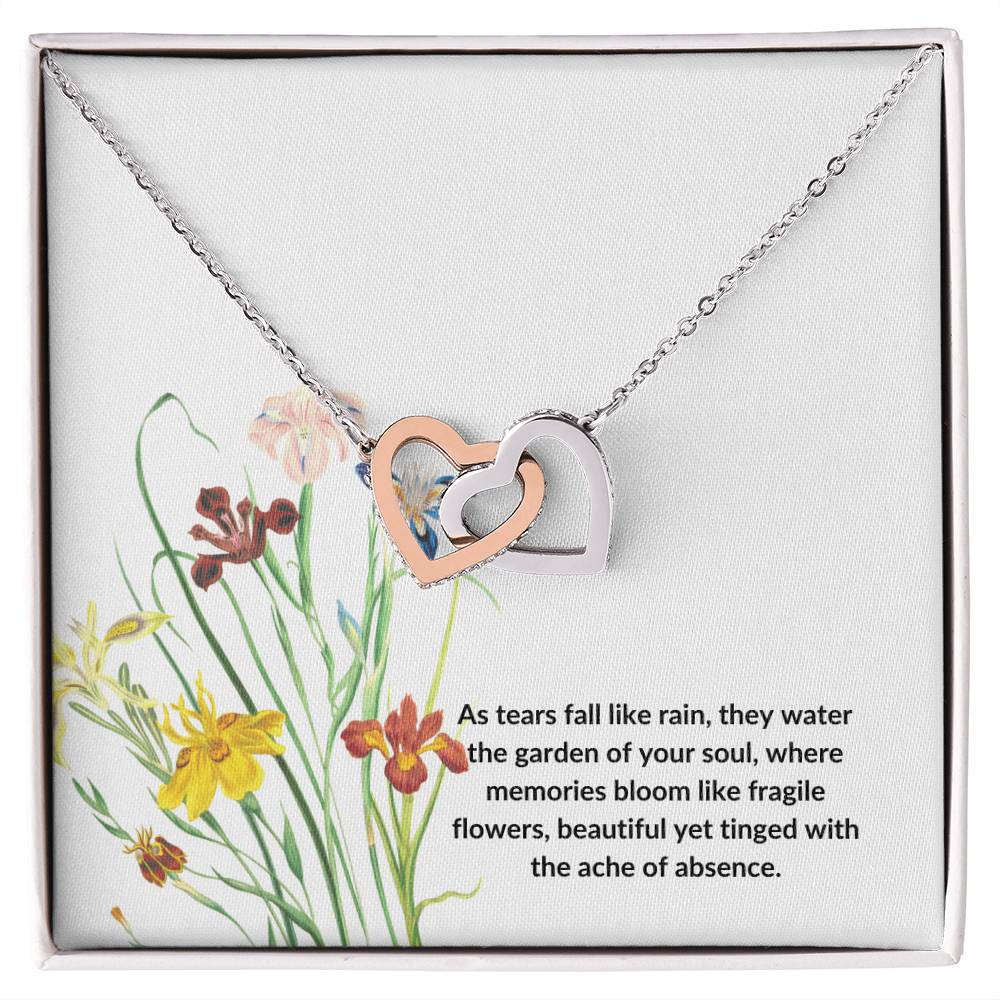 Interlocking Hearts Necklace | True Love Never Dies | In Memorial | Loss of a Loved One | Remembrance - BespokeBliss