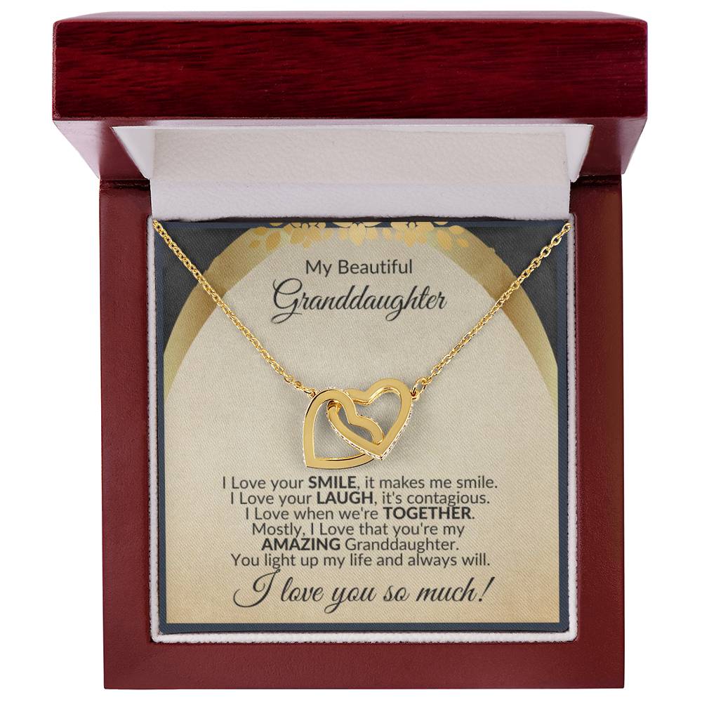Interlocking Hearts, Granddaughter from Grandparents Necklace for Her