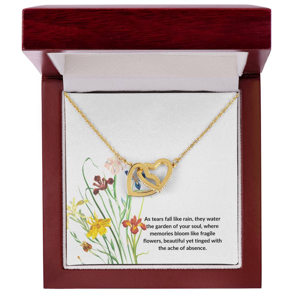 Interlocking Hearts Necklace | True Love Never Dies | In Memorial | Loss of a Loved One | Remembrance - BespokeBliss