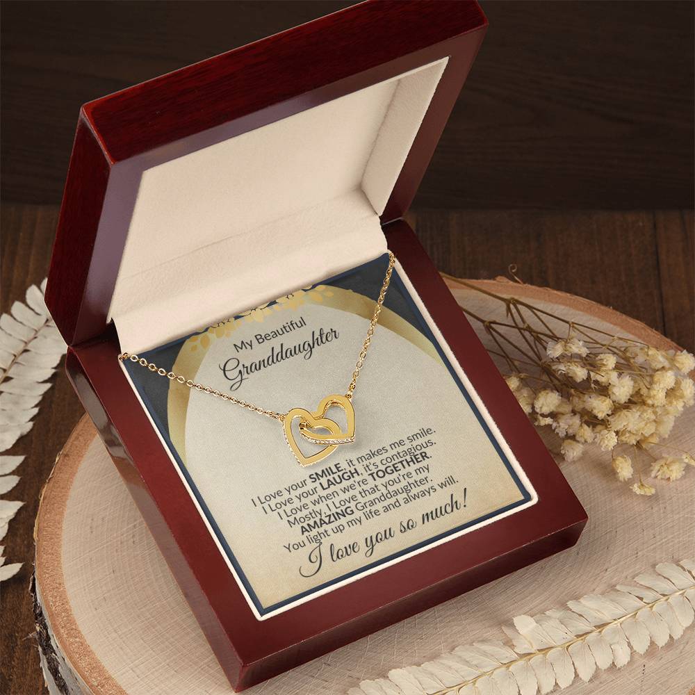 Interlocking Hearts, Granddaughter from Grandparents Necklace for Her