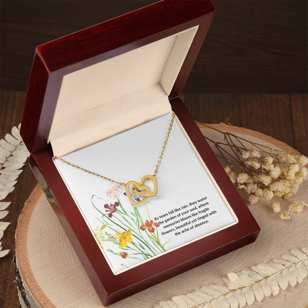 Interlocking Hearts Necklace | True Love Never Dies | In Memorial | Loss of a Loved One | Remembrance - BespokeBliss