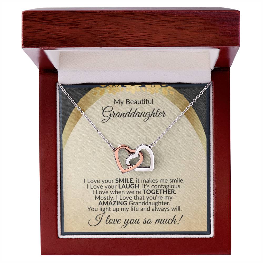 Interlocking Hearts, Granddaughter from Grandparents Necklace for Her