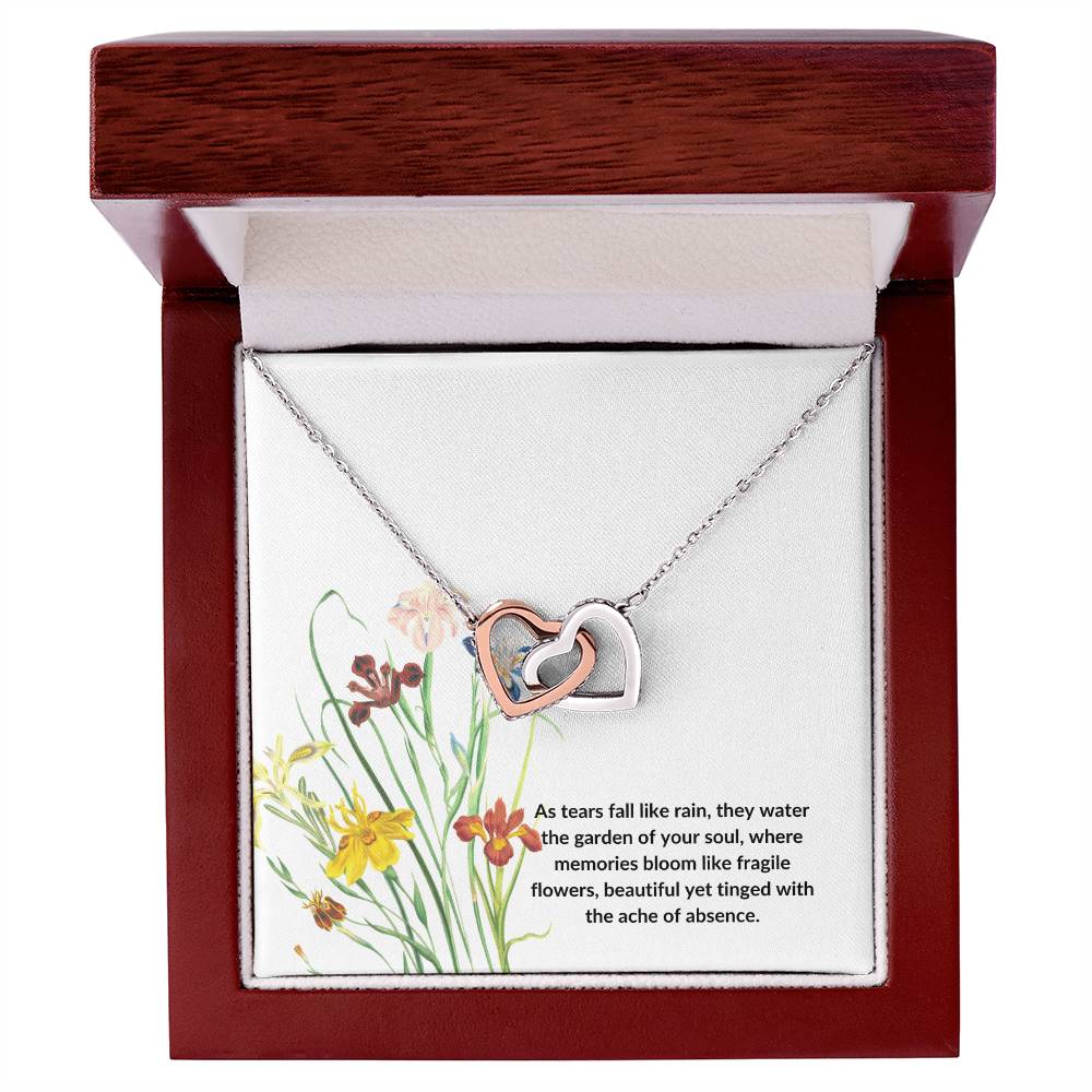 Interlocking Hearts Necklace | True Love Never Dies | In Memorial | Loss of a Loved One | Remembrance - BespokeBliss