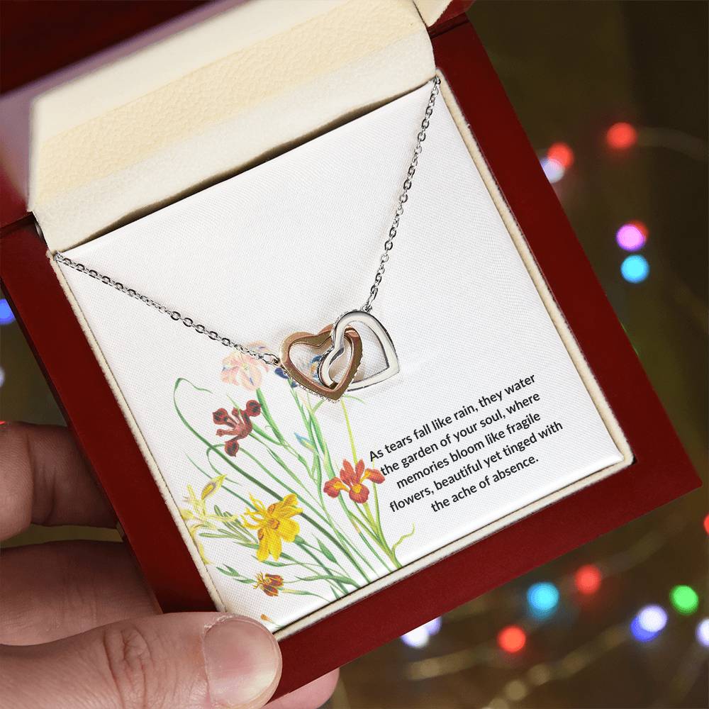 Interlocking Hearts Necklace | True Love Never Dies | In Memorial | Loss of a Loved One | Remembrance - BespokeBliss