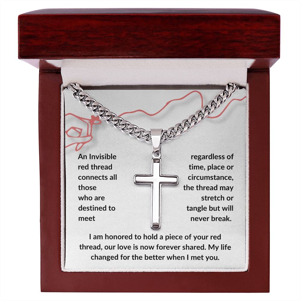 A Red Thread Connects Us, Adoption Day Gift For Son