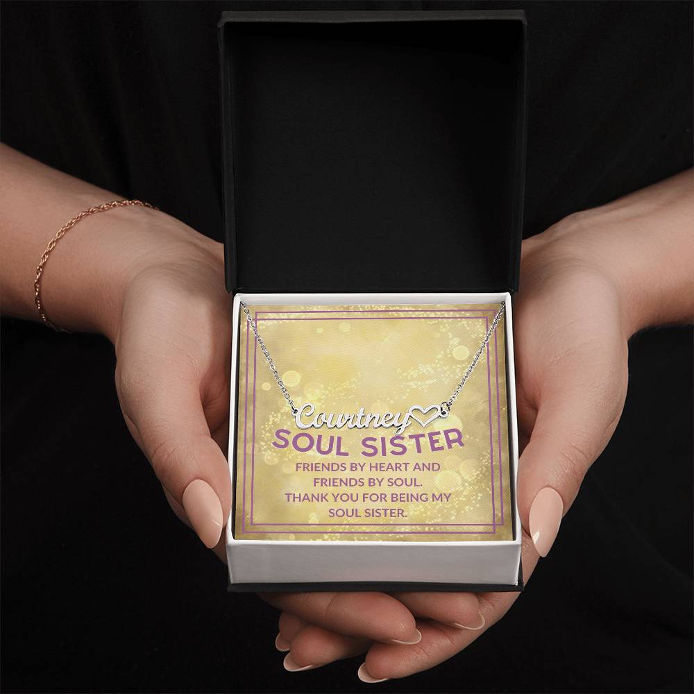 Soul Sister, Friends By Heart and Friends By Soul | NAME Necklace