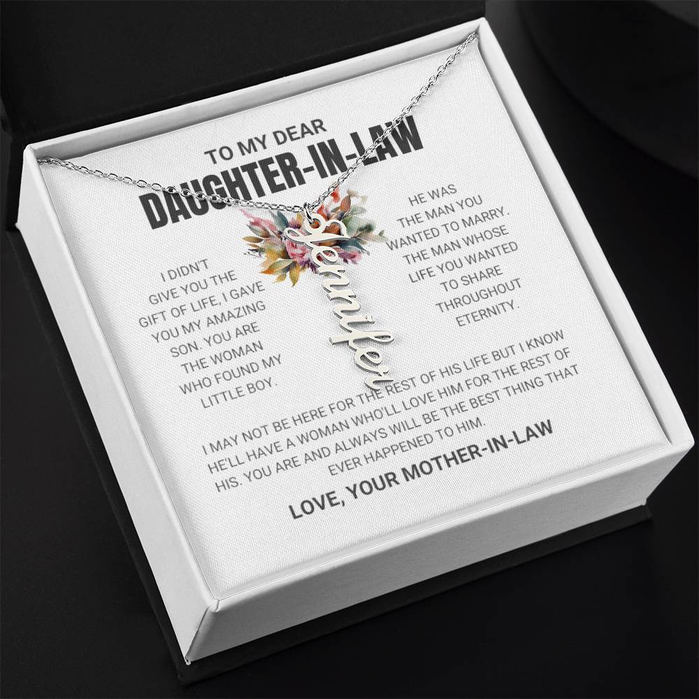 My Dearest Daughter In Law, Love Your Mother In Law | Name Necklace