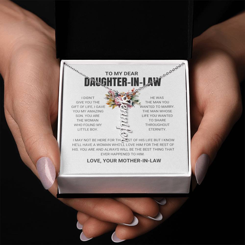 My Dearest Daughter In Law, Love Your Mother In Law | Name Necklace