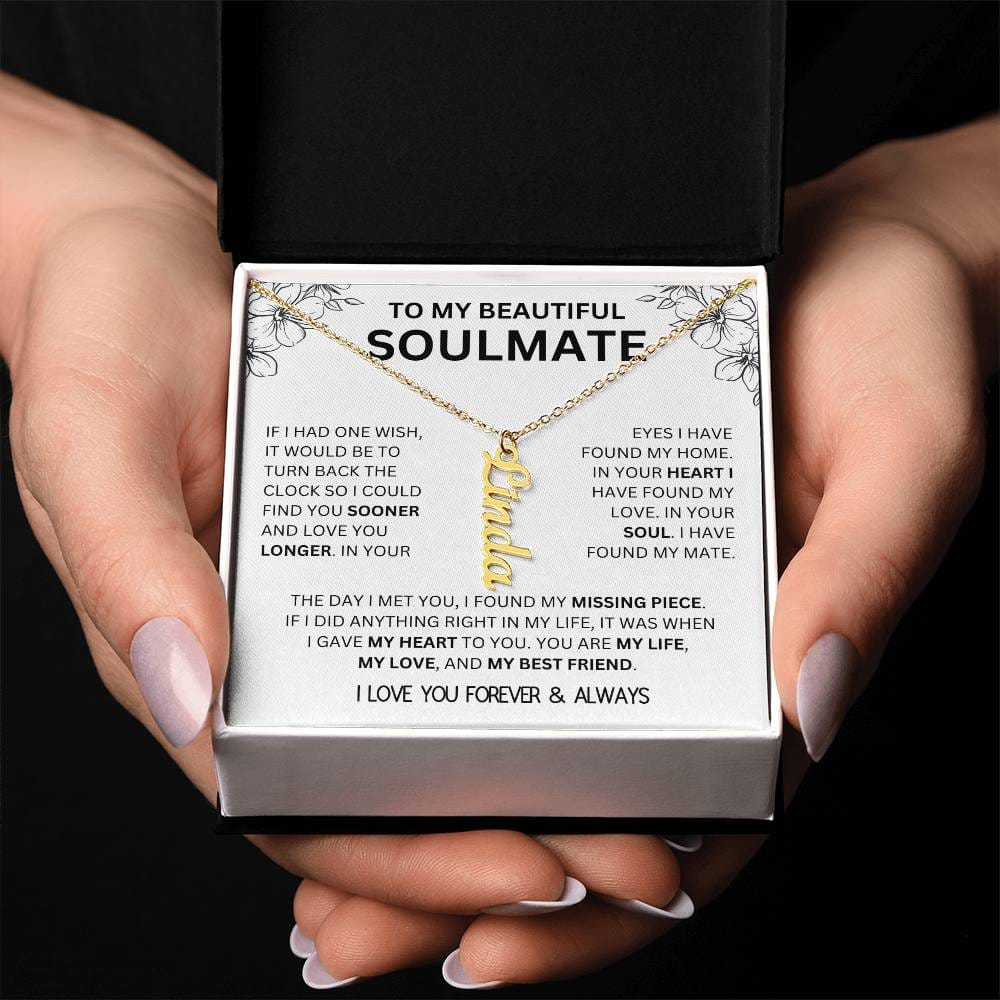To My Beautiful Soulmate, One Wish | Name Necklace