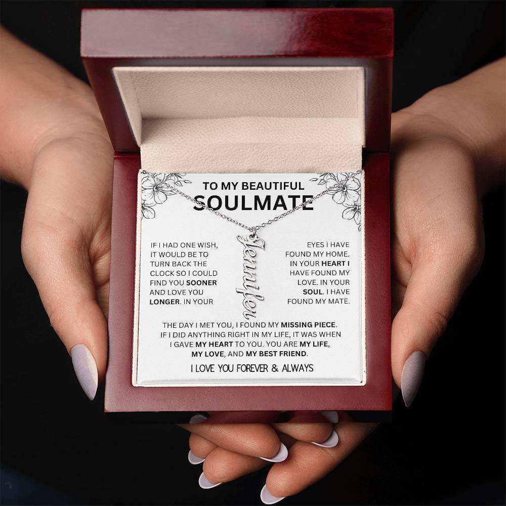 To My Beautiful Soulmate, One Wish | Name Necklace