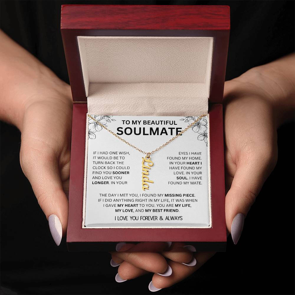 To My Beautiful Soulmate, One Wish | Name Necklace