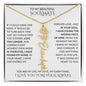 Beautiful Soulmate Birth Flower Name Necklace & Message Card