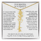 Beautiful Soulmate Birth Flower Name Necklace & Message Card
