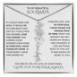 Beautiful Soulmate Birth Flower Name Necklace & Message Card