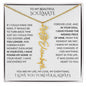 Beautiful Soulmate Birth Flower Name Necklace & Message Card