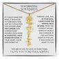 Beautiful Soulmate Birth Flower Name Necklace & Message Card
