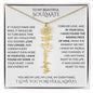 Beautiful Soulmate Birth Flower Name Necklace & Message Card