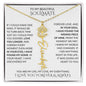Beautiful Soulmate Birth Flower Name Necklace & Message Card