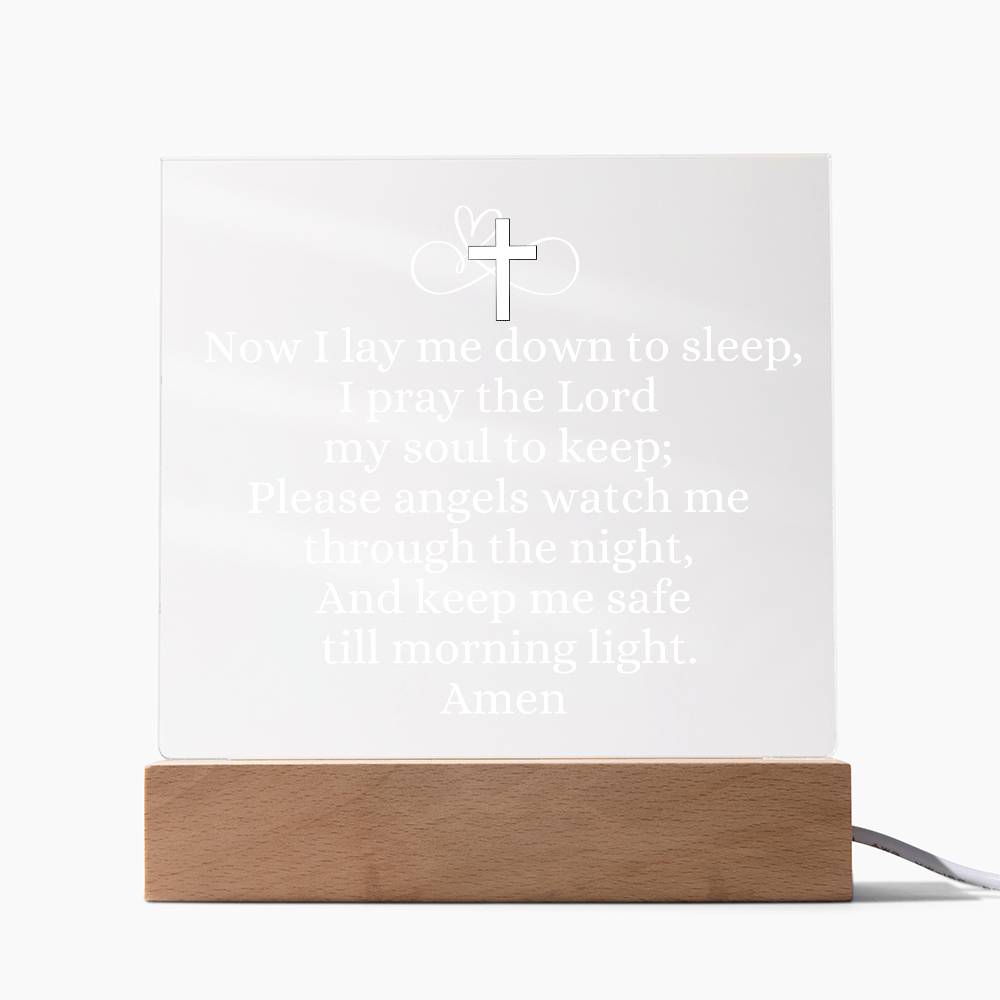 Now I lay Me Down To Sleep Prayer, night light.