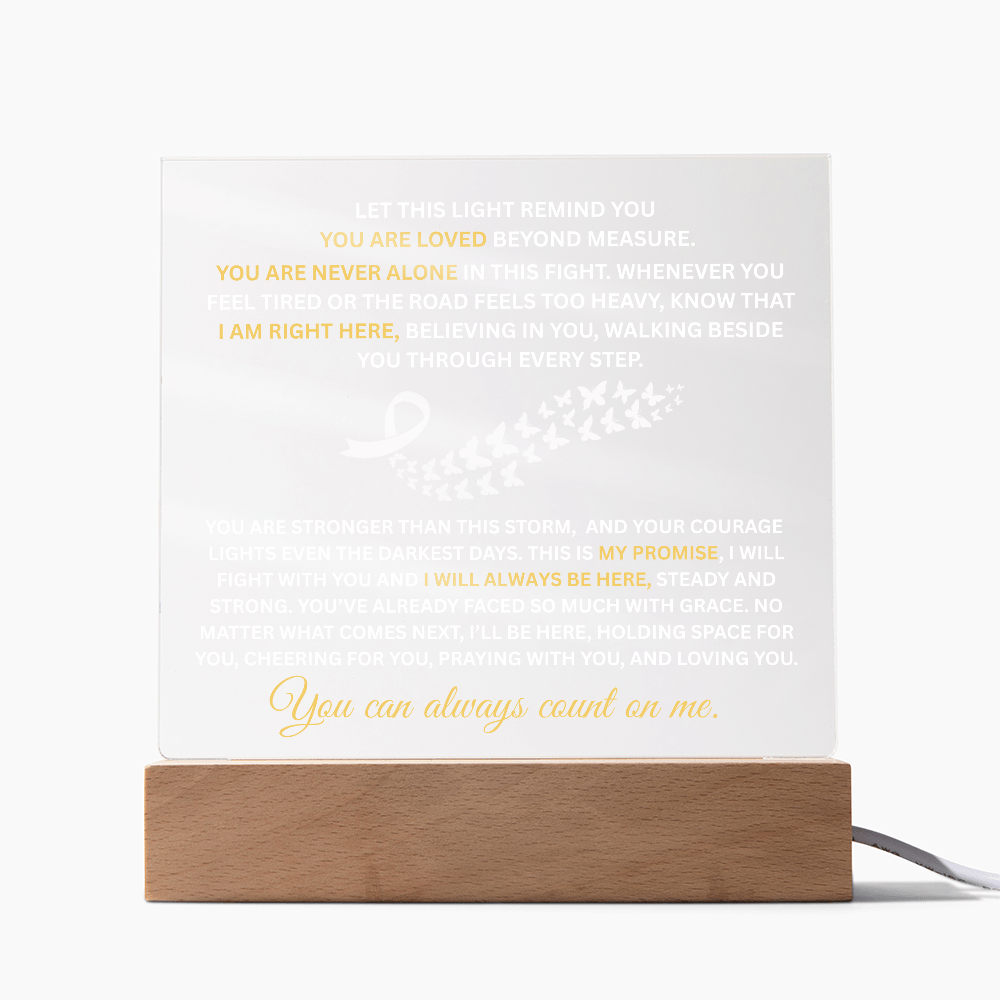 Let This Light Remind You, You Are Loved Beyond Measure Acrylic Nightlight Moticational Message.