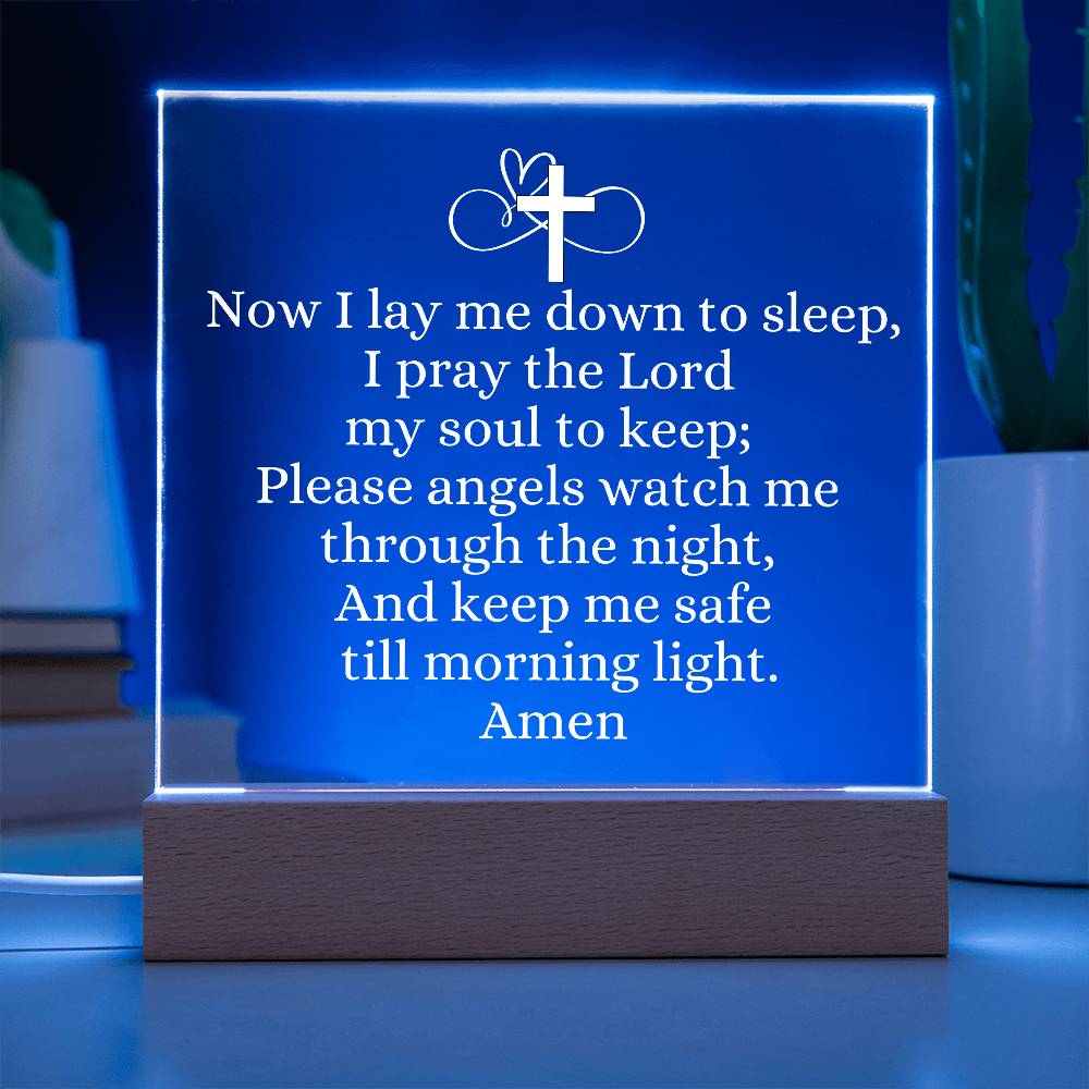 Now I lay Me Down To Sleep Prayer, night light.