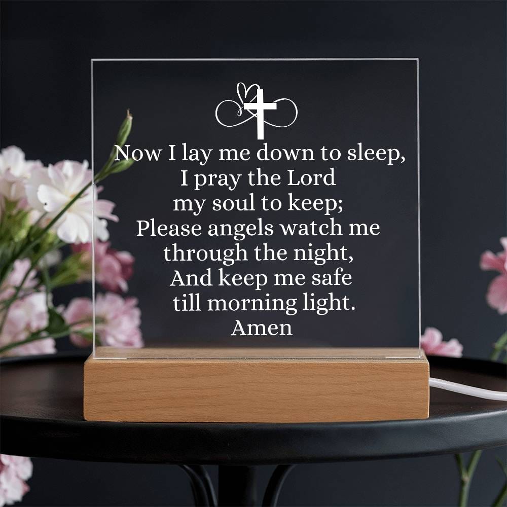 Now I lay Me Down To Sleep Prayer, night light.
