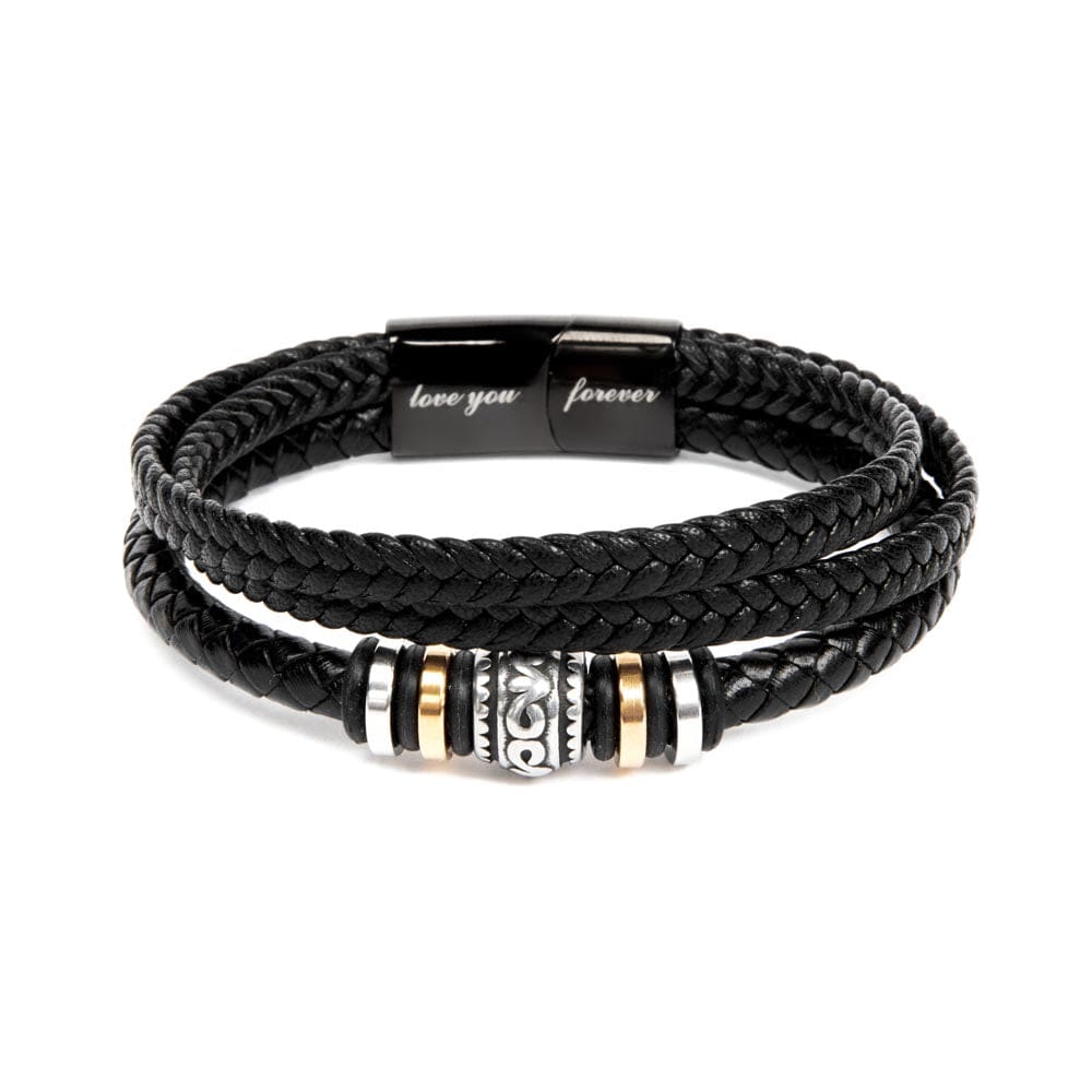 To My Dad, Love You Forever, Your Son | Leather Bracelet