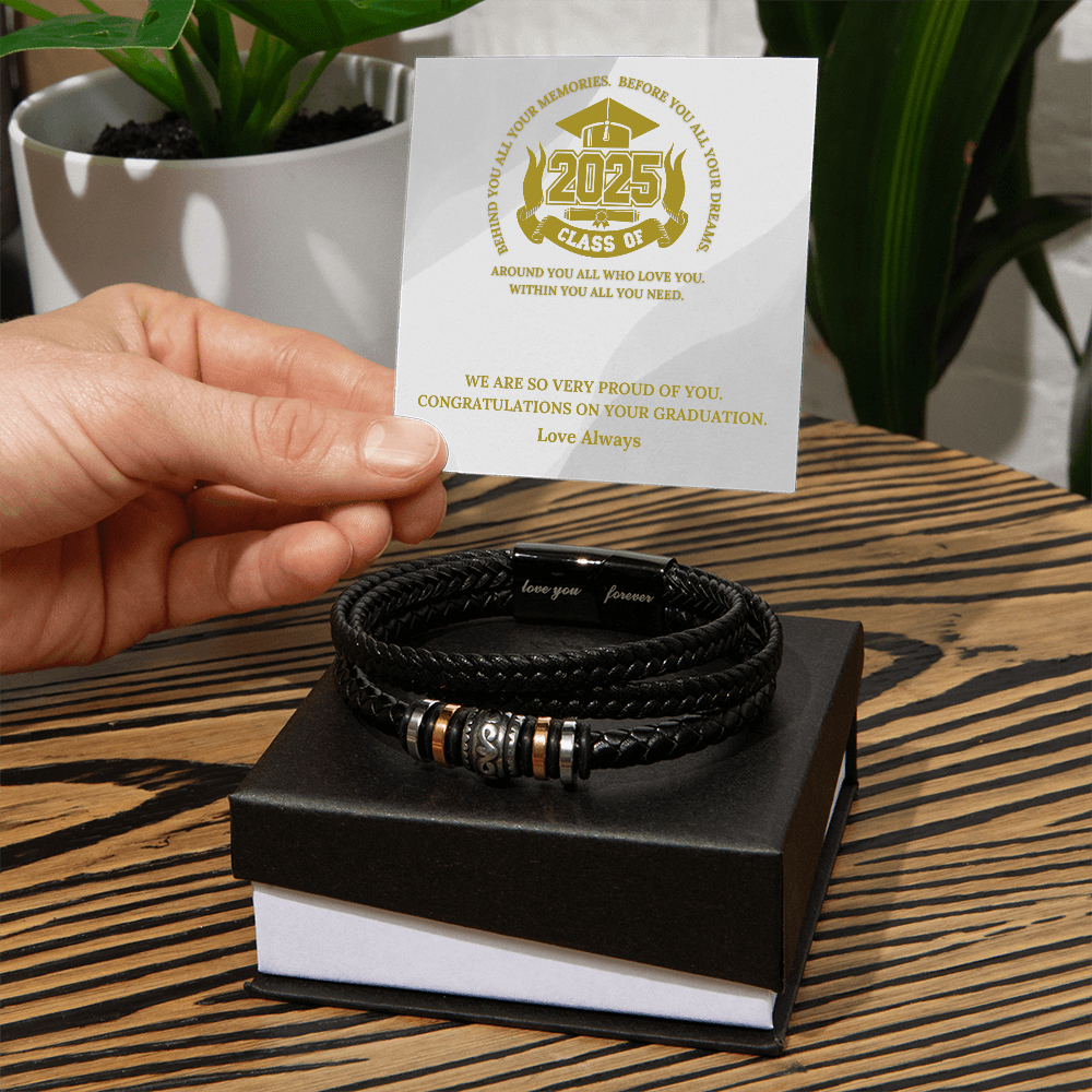 Men's 'Love You Forever' Graduation Bracelet - The Perfect Graduation Gift For Son or Grandson